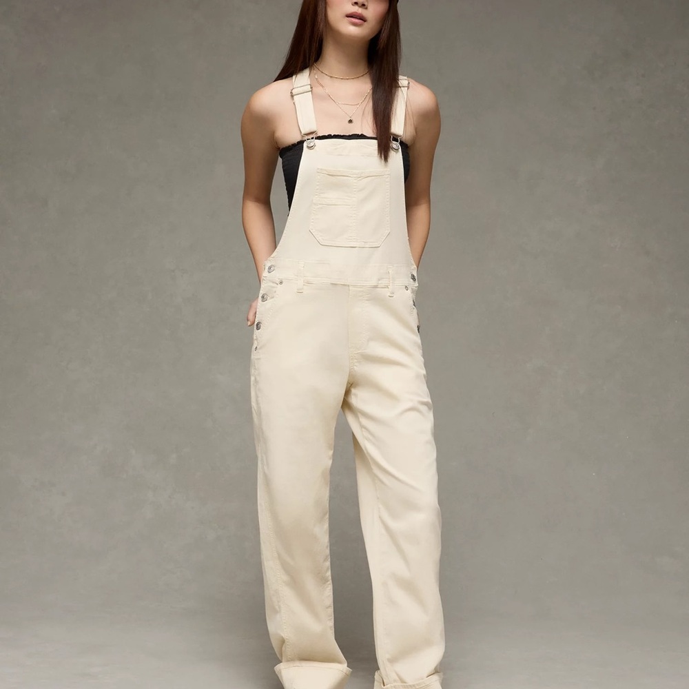 American Eagle Brown Stretch Stovepipe Overalls - Picture 5 of 6